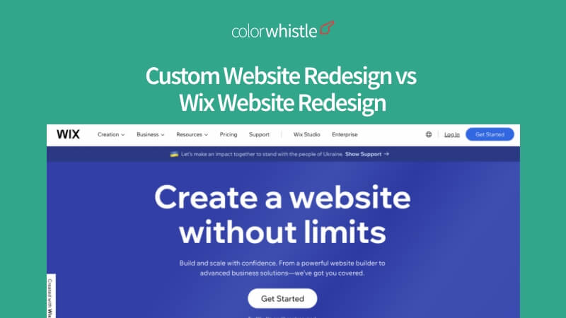Custom Website Redesign vs Wix Website Redesign-ColorWhistle
