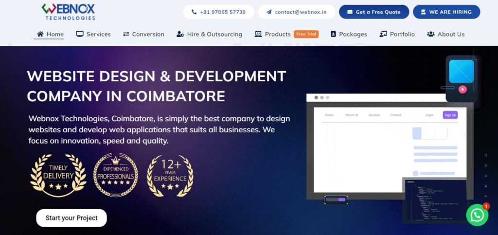 Website Development Company Coimbatore(Webnox) - ColorWhistle