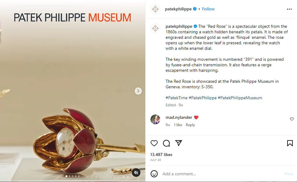 Social Media Trends for Top Watch Brands in Switzerland (Patek Philippe) - ColorWhistle