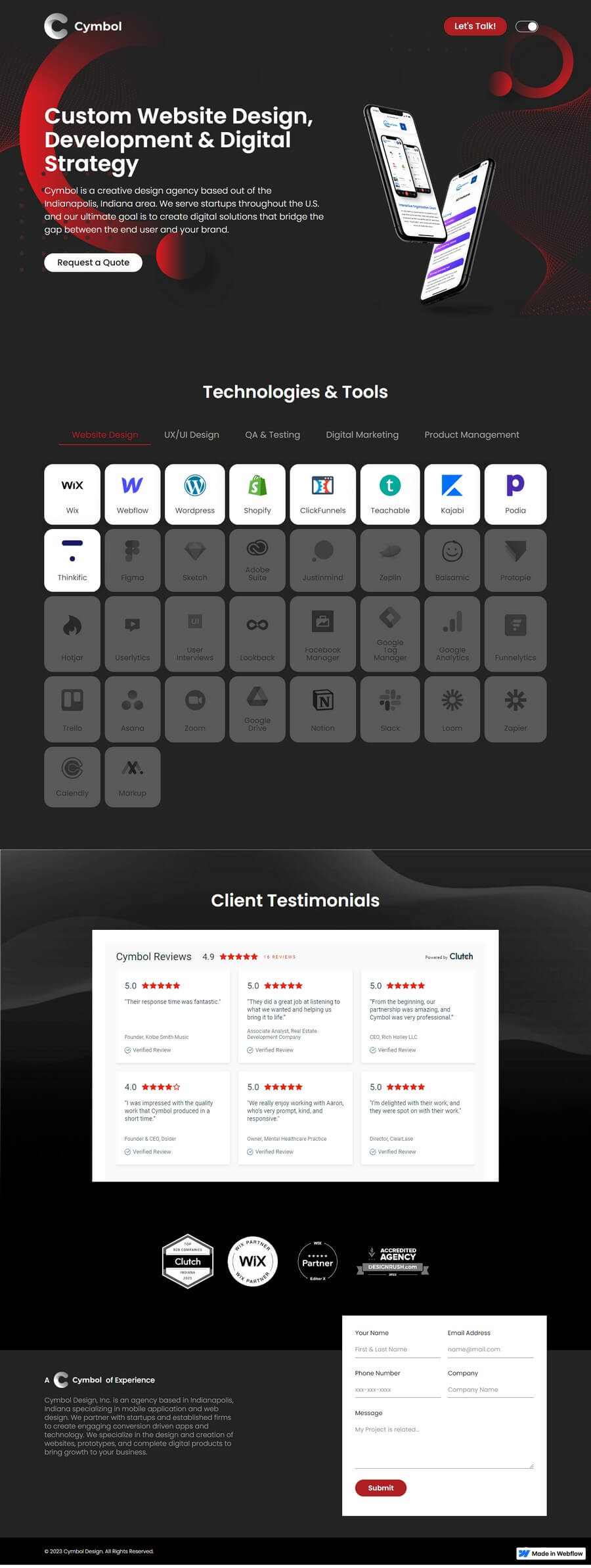 Indiana's Web Design, Development, and Marketing Agency Success Stories (Cymbol design- case studies)-ColorWhistle