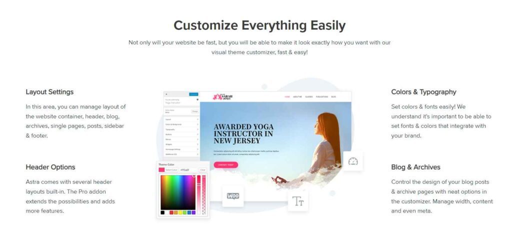 Top 10 WordPress Mobile-Friendly Themes - (Astra example three) - ColorWhistle