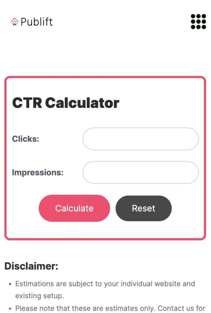 11+ Best Free CTR Calculator Online For 2024 (publift) - ColorWhistle
