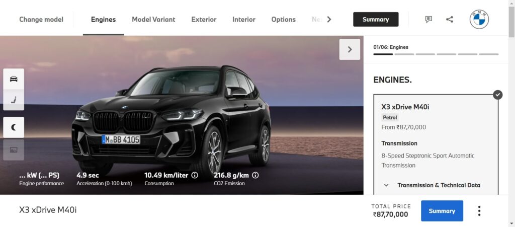 Automobile website trends in Germany (BMW) - ColorWhistle