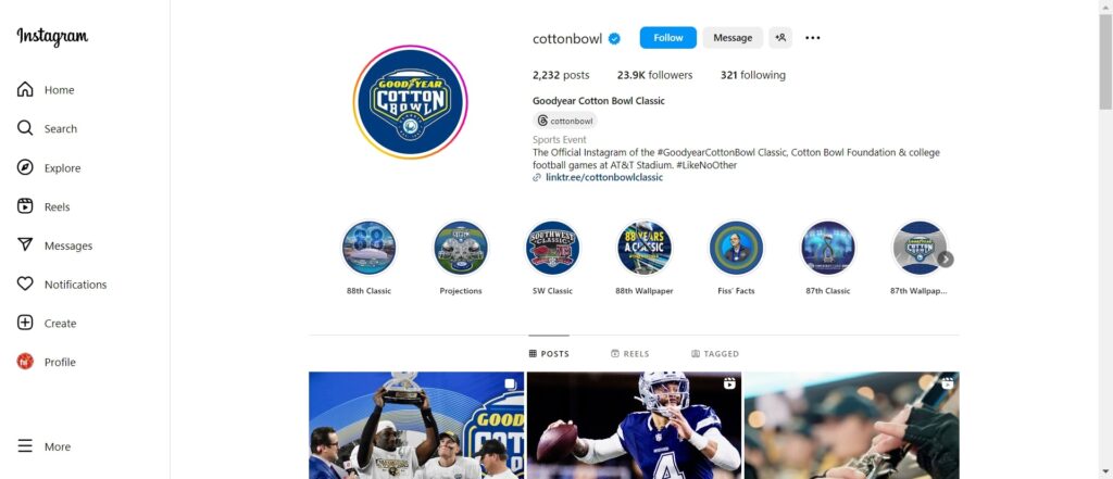 Paid Advertising and Social Media Strategies for Tire Industry (Cottonbowl Instagram) - ColorWhistle