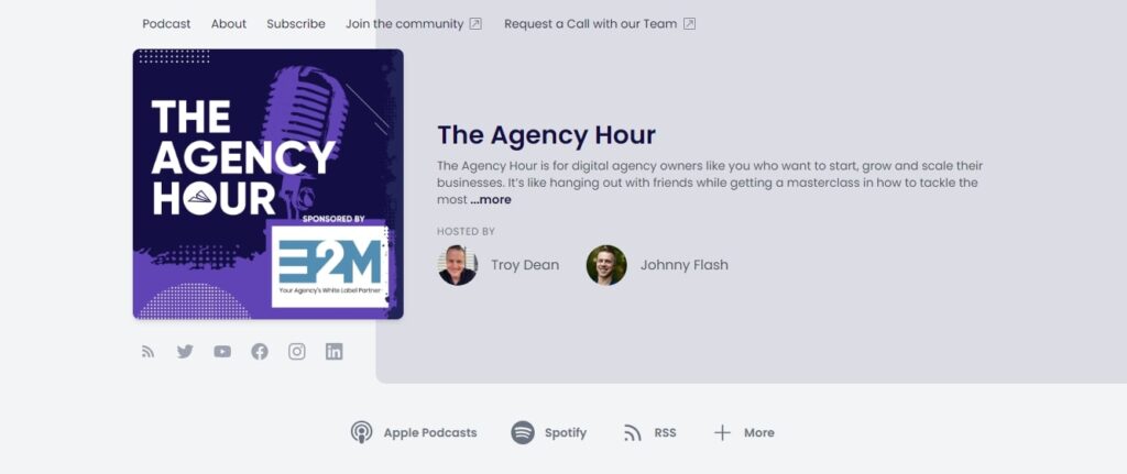 List of Podcasts for Digital Agency Marketing (the agency hour)- ColorWhistle