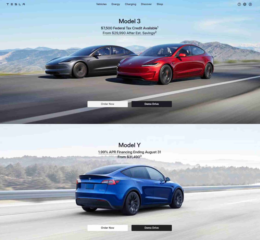 6 Must-Have Features For Modern Automotive Websites - Tesla - Colorwhistle