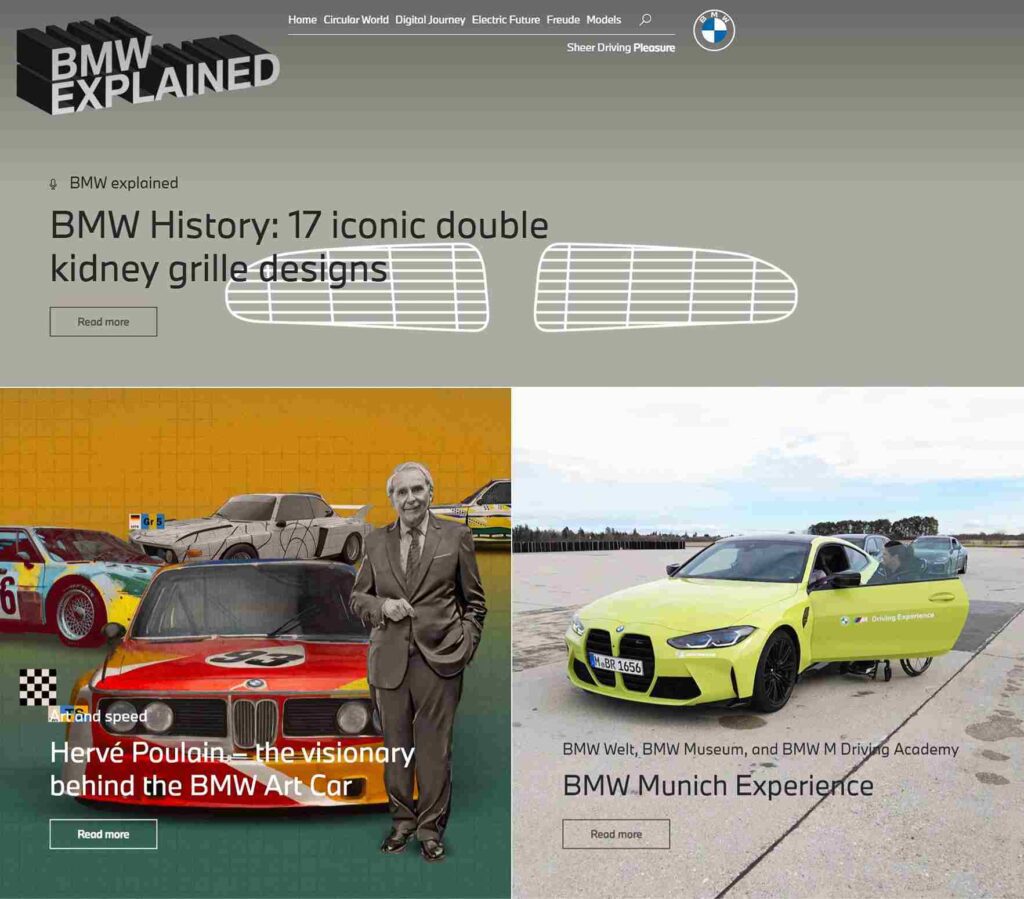 Best Automotive Brand Websites 2024 - BMW - Colorwhistle