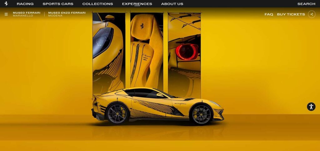 Best Automotive Brand Websites 2024 - Ferrari - Colorwhistle