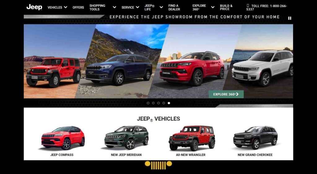 Best Automotive Brand Websites 2024 - Jeep - Colorwhistle