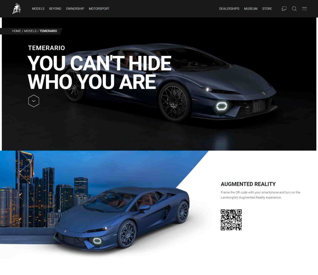 Best Automotive Brand Websites 2024 - Lamborghini - Colorwhistle