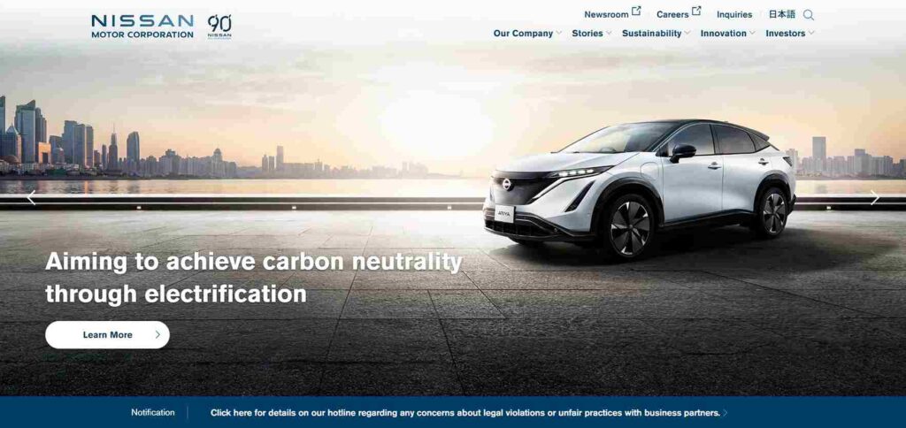 Best Automotive Brand Websites 2024 - Nissan - Colorwhistle