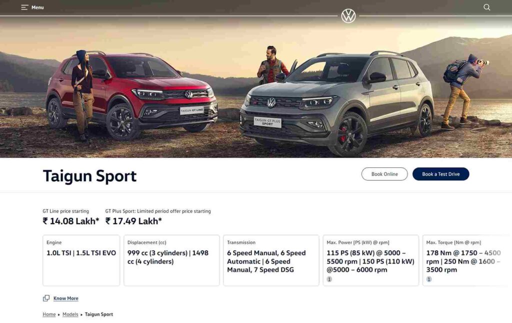 Best Automotive Brand Websites 2024 - Volkswagen - Colorwhistle