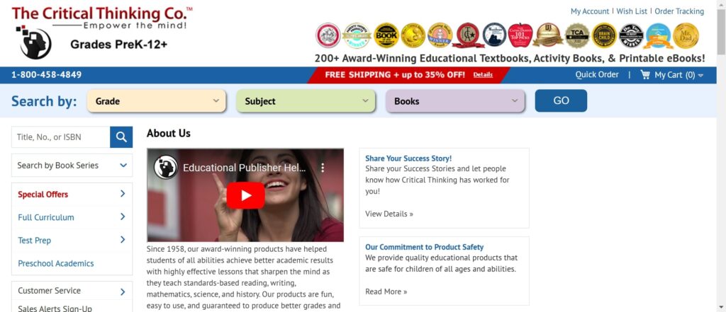 Best Educational Publisher Websites With Exceptional Design (Critical thinking) - ColorWhistle