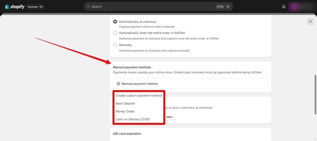 How to Set Up Payments on Shopify (Manual Payment Method) - ColorWhistle