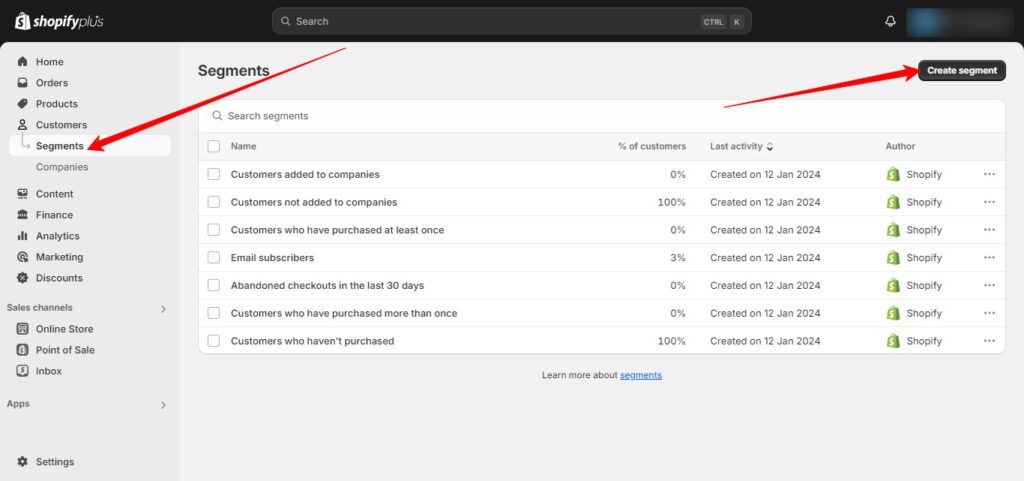 Shopify Plus Store Development Guide 2024 (Analytics using segmentation) - ColorWhistle