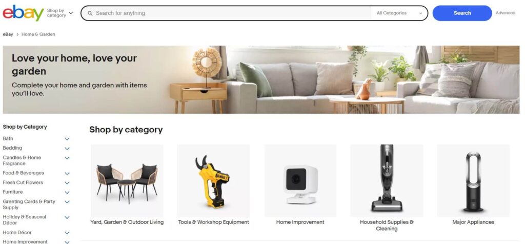 Top E-commerce Sales Channels for Furniture Businesses (Ebay) - ColorWhistle