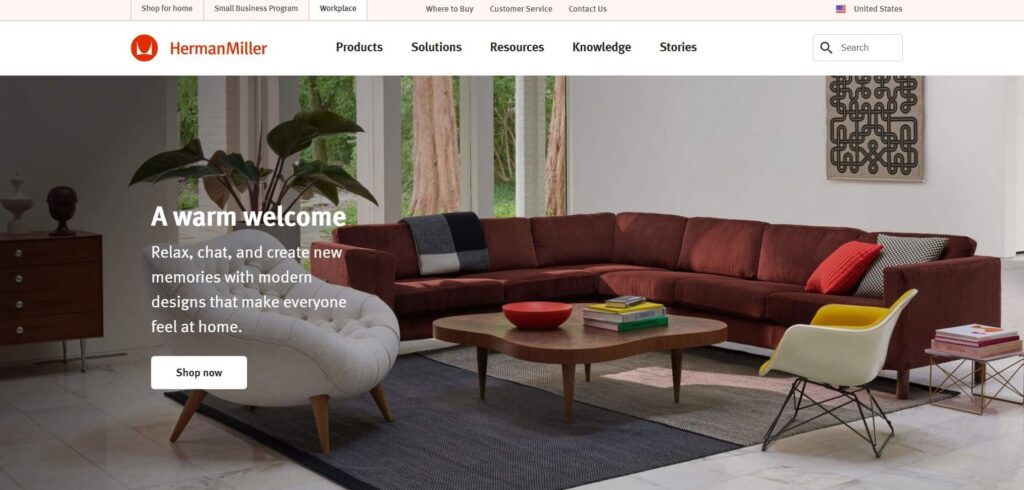 Top E-commerce Sales Channels for Furniture Businesses- HermanMiller