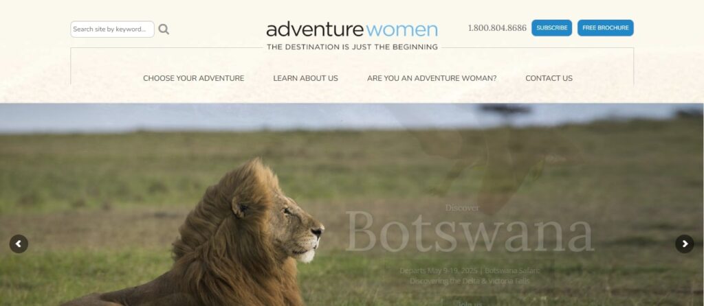 Transforming Travel Sectors with Custom Website Development Solutions (AdventureWomen) - ColorWhistle