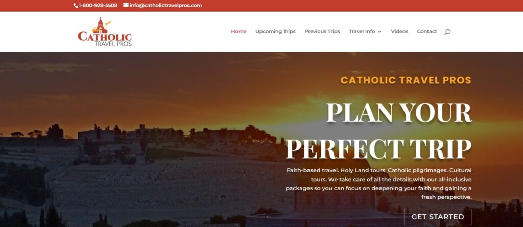 Transforming Travel Sectors with Custom Website Development Solutions (Catholic Travel) - ColorWhistle