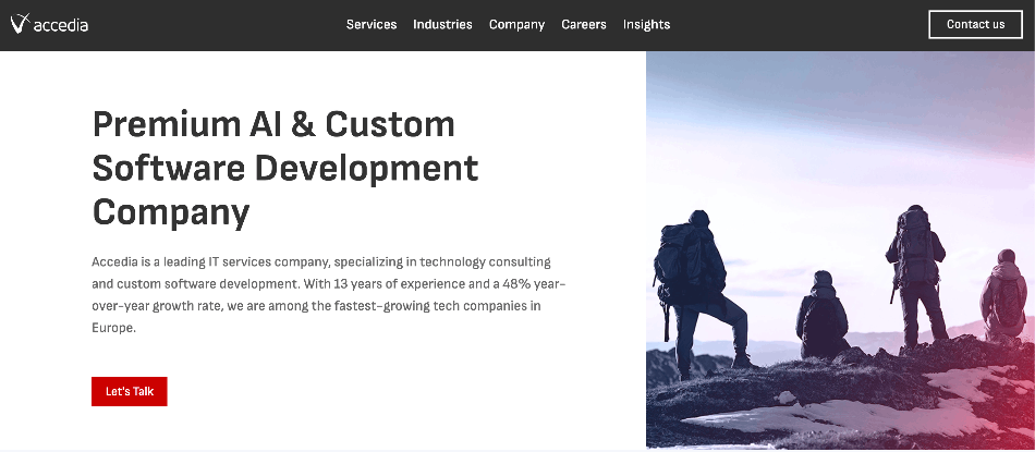 accedia switzerland website development