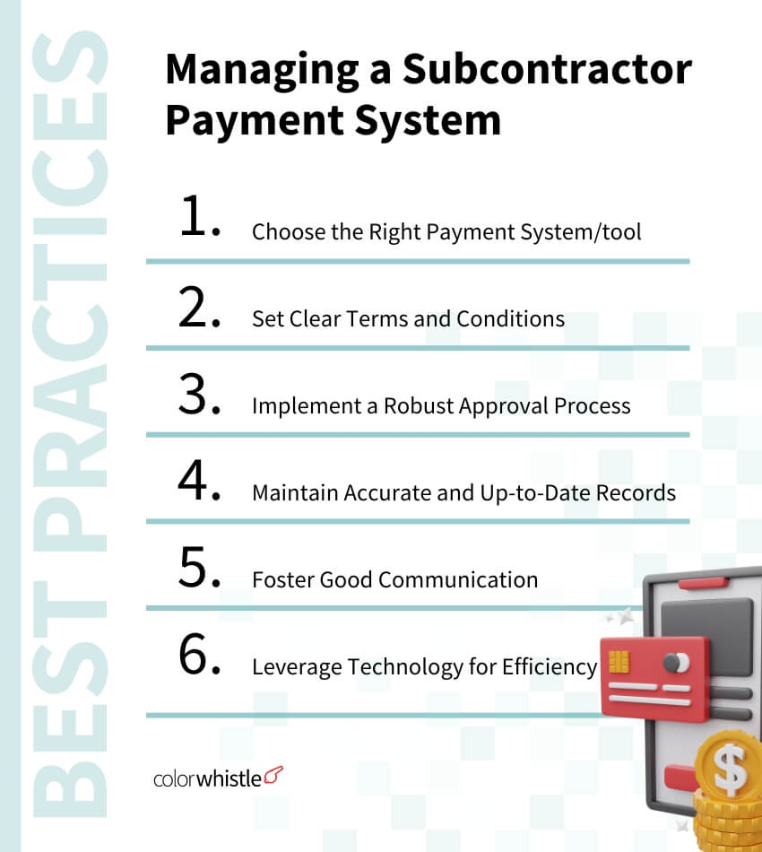 Best Practice - Managing a Subcontractor Payment System - ColorWhistle