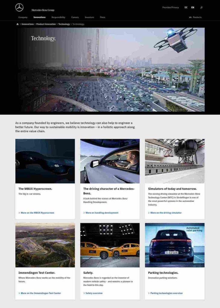 Content Marketing For Automotive Businesses (Benz focus on Emerging Automotive Technologies) - Colorwhistle