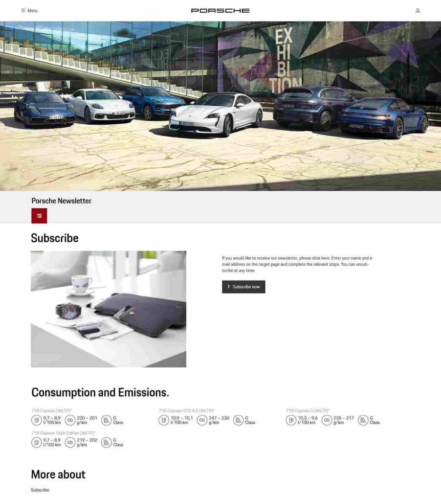 Content Marketing For Automotive Businesses (Porsche Newsletter) - Colorwhistle