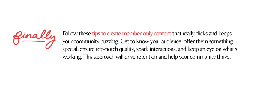 Creating Engaging Member-Only Content (Final Statement) - ColorWhistle