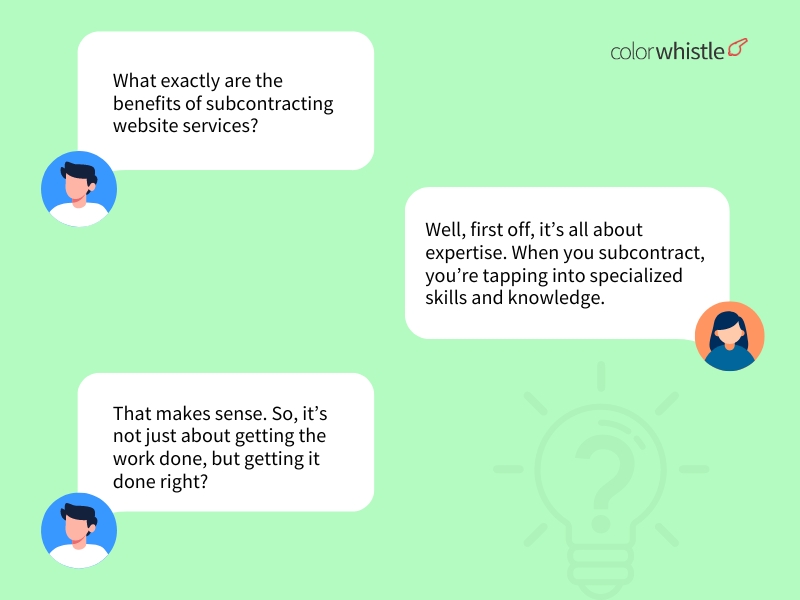 Questions to Ask Before Subcontracting Your Website Services (FAQ 2) - ColorWhistle