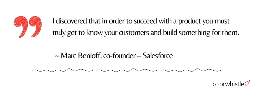 Crucial Marketing Strategies for SaaS Beginners(Marc benioff quote) - ColorWhistle