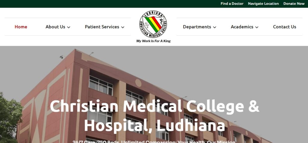 College Website Design Trends & Technologies (Christian Medical College) - ColorWhistle