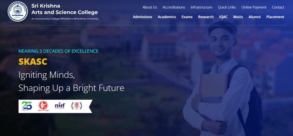 College Website Design Trends & Technologies(SKASC) - ColorWhistle