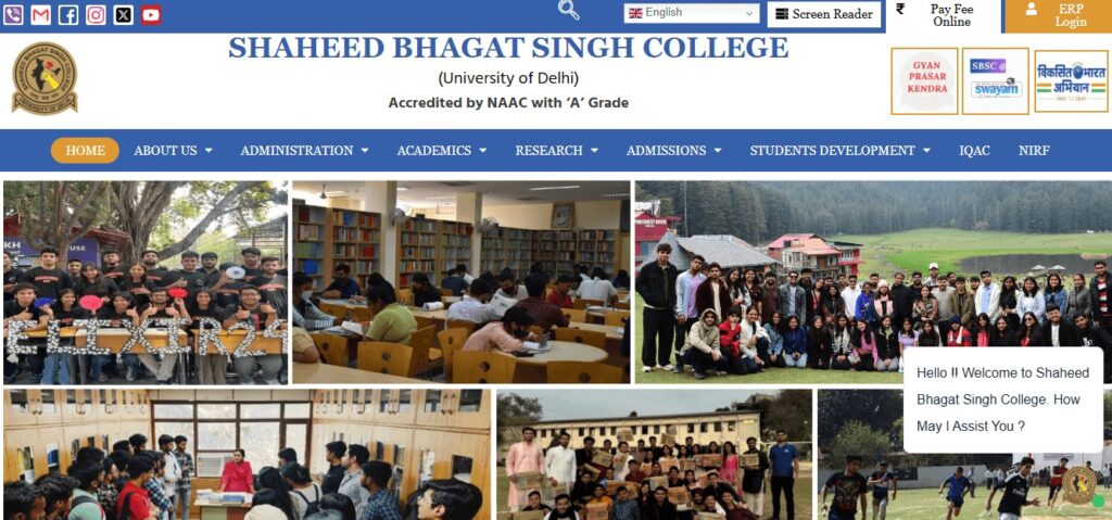 College Website Design Trends & Technologies(Shaheed Bhagat Singh College) - ColorWhistle