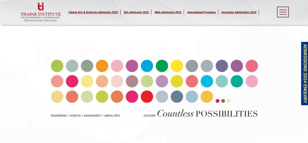 College Website Design Trends & Technologies(Thapar Institute) - ColorWhistle