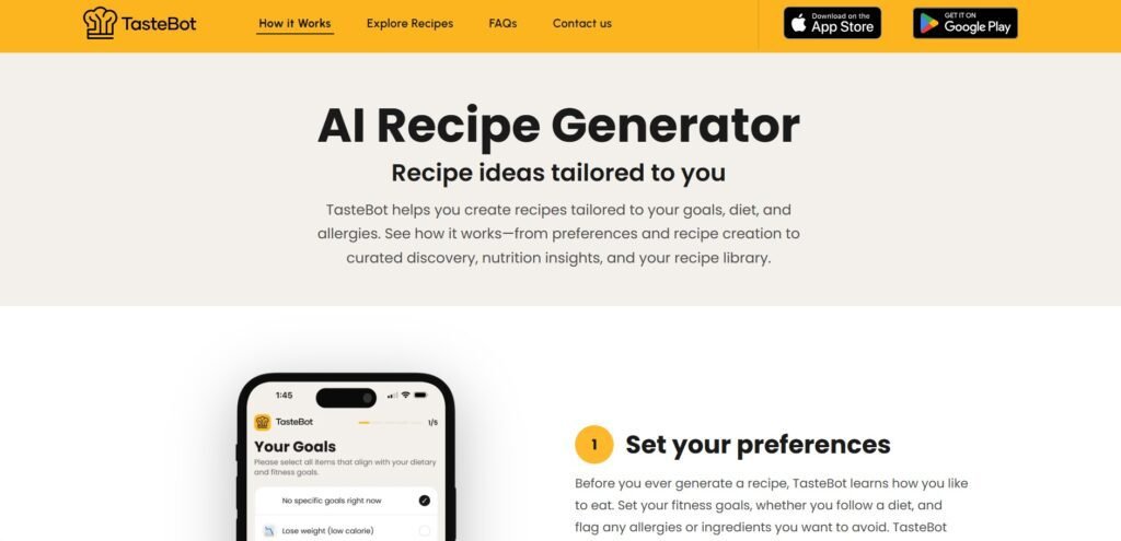 AI Chatbot Examples for Chefs and Recipe Businesses Websites to Explore Below (TasteBot) - ColorWhistle