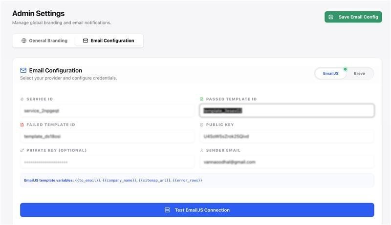 Building the GSC Indexing Dashboard(Admin setting) - ColorWhistle