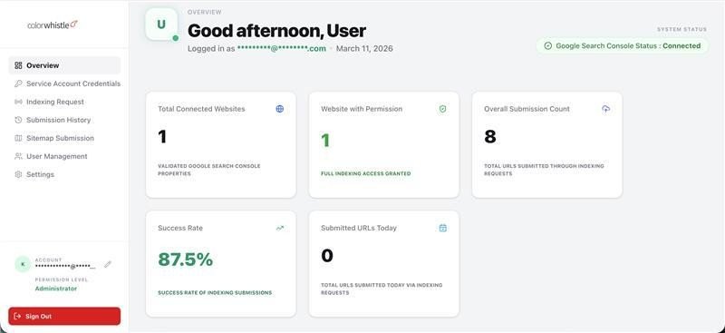 Building the GSC Indexing Dashboard(Dashboard) - ColorWhistle