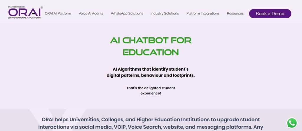 AI Chatbots Guide for Colleges (ORAI Robotics AI Platform) - ColorWhistle