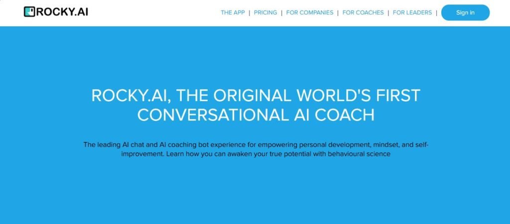 AI Chatbots for Professional Coaches A Curated Guide for Practitioners and Builders (Rocky.AI)- ColorWhistle